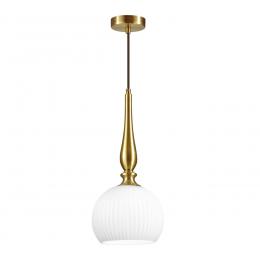 Odeon light 4767/1 PENDANT ODL21 369 белый/бронзовый Подвес E27 60W RUNGA  - 4 купить